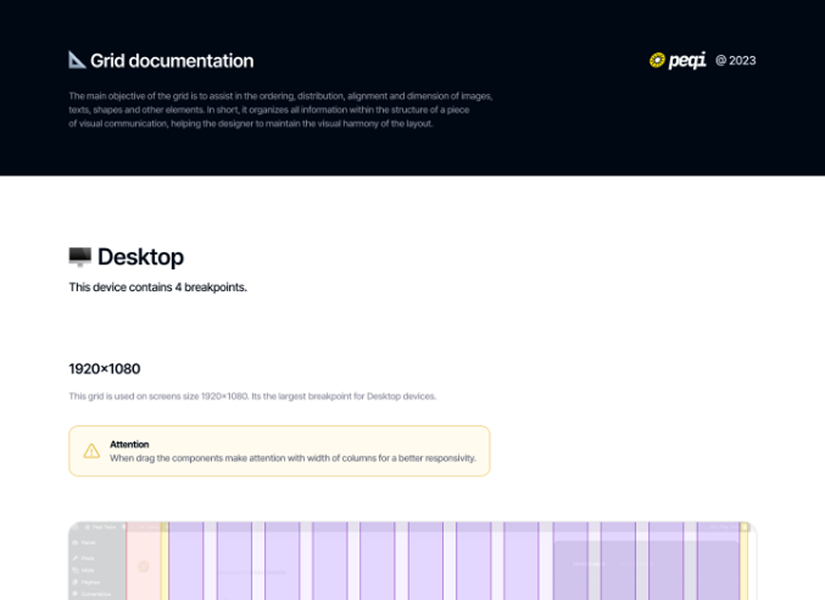 Styleguide Peqi: Grid — desktop