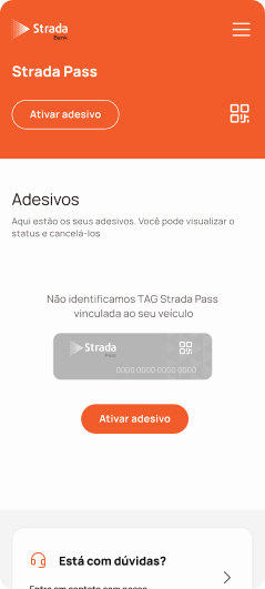 Strada Pass: nenhuma tag vinculada