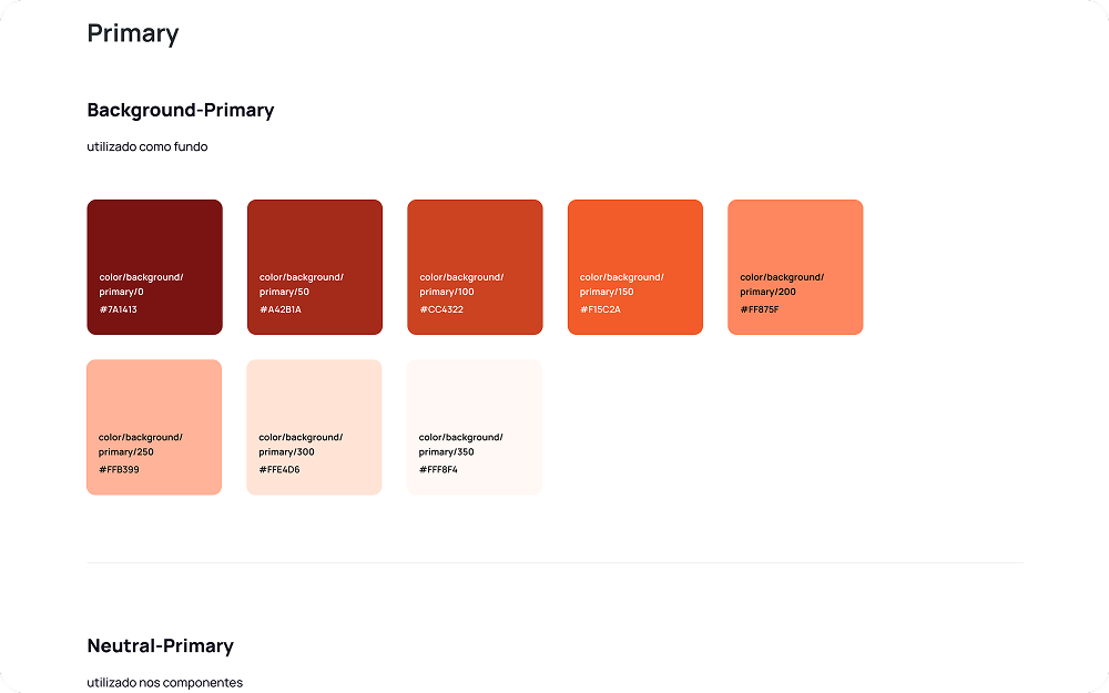 Styleguide Strada: Cores — Primary