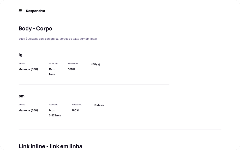 Styleguide Strada: Tipografia — Body