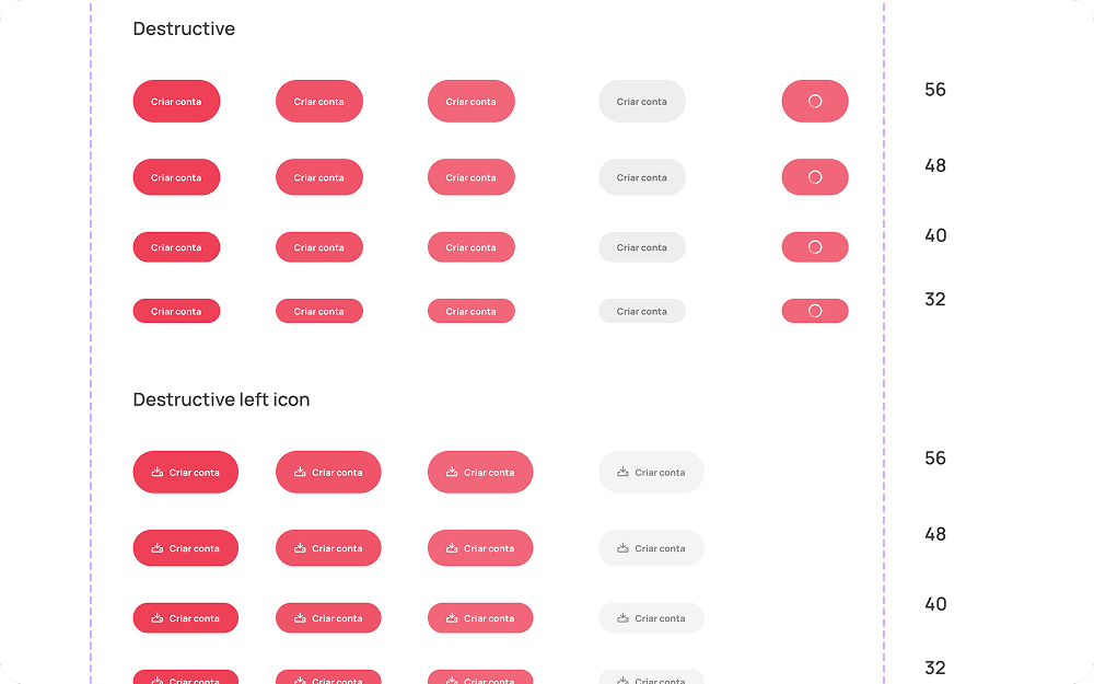 Styleguide Strada: Botões — Destructive